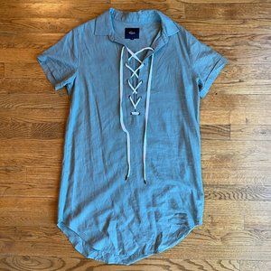Rails green lace up dress
